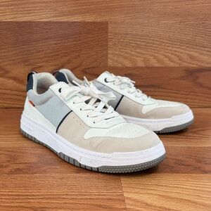 Mix No. 6 Off-White & Navy Casual Lace-Up Sneakers